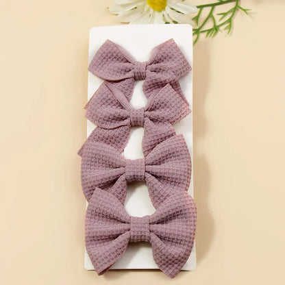 Girl'S Sweet Korean Style Bow Knot Polyester Hair Clip