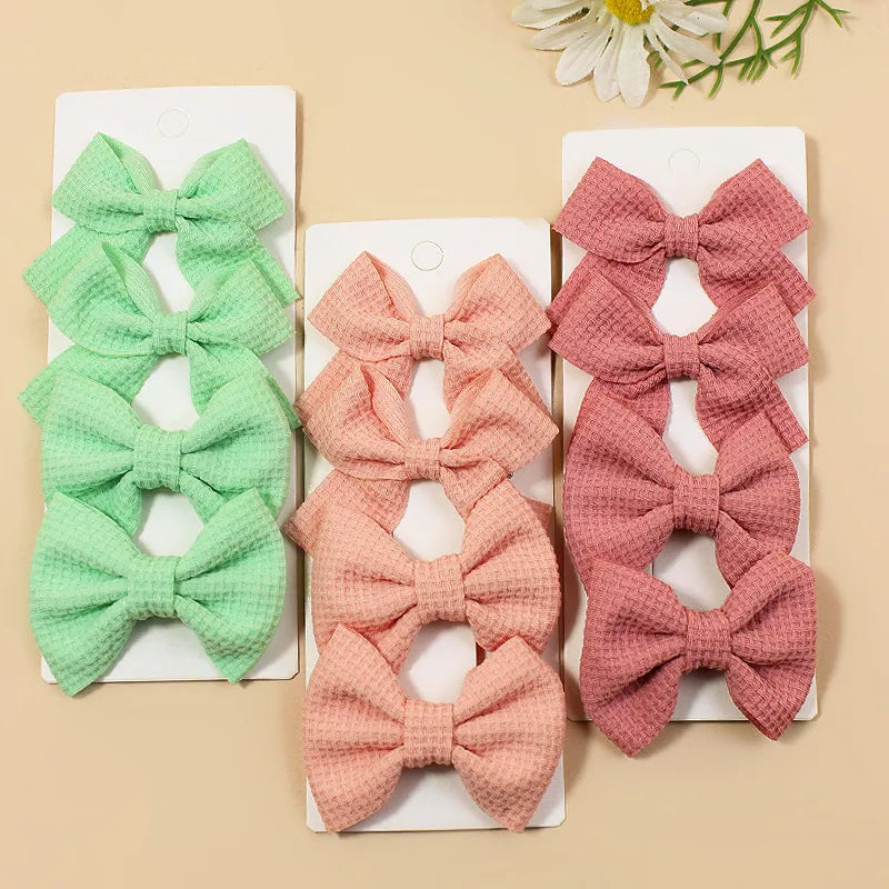 Girl'S Sweet Korean Style Bow Knot Polyester Hair Clip