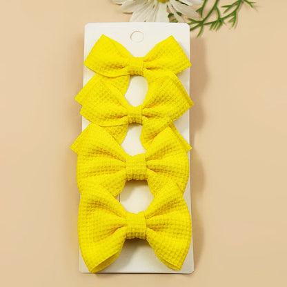 Girl'S Sweet Korean Style Bow Knot Polyester Hair Clip