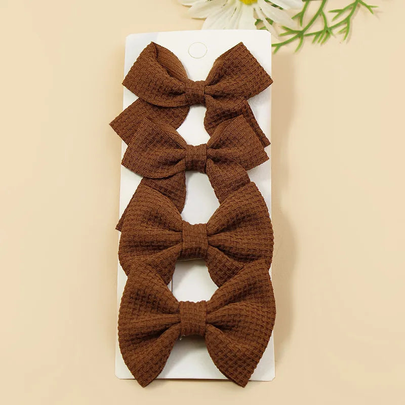 Girl'S Sweet Korean Style Bow Knot Polyester Hair Clip