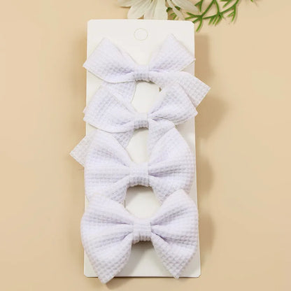 Girl'S Sweet Korean Style Bow Knot Polyester Hair Clip