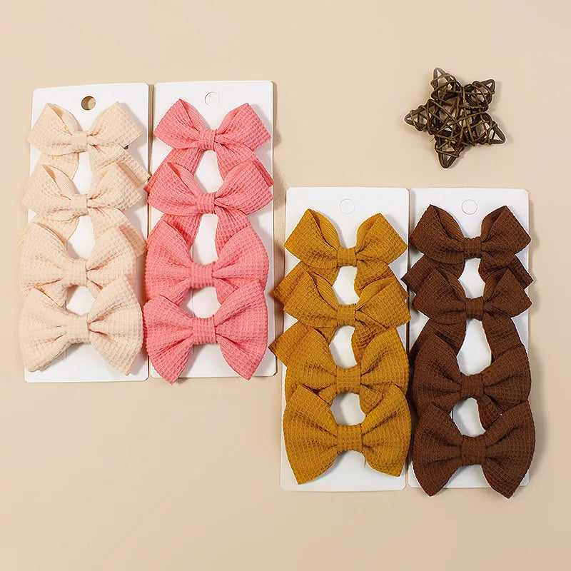 Girl'S Sweet Korean Style Bow Knot Polyester Hair Clip