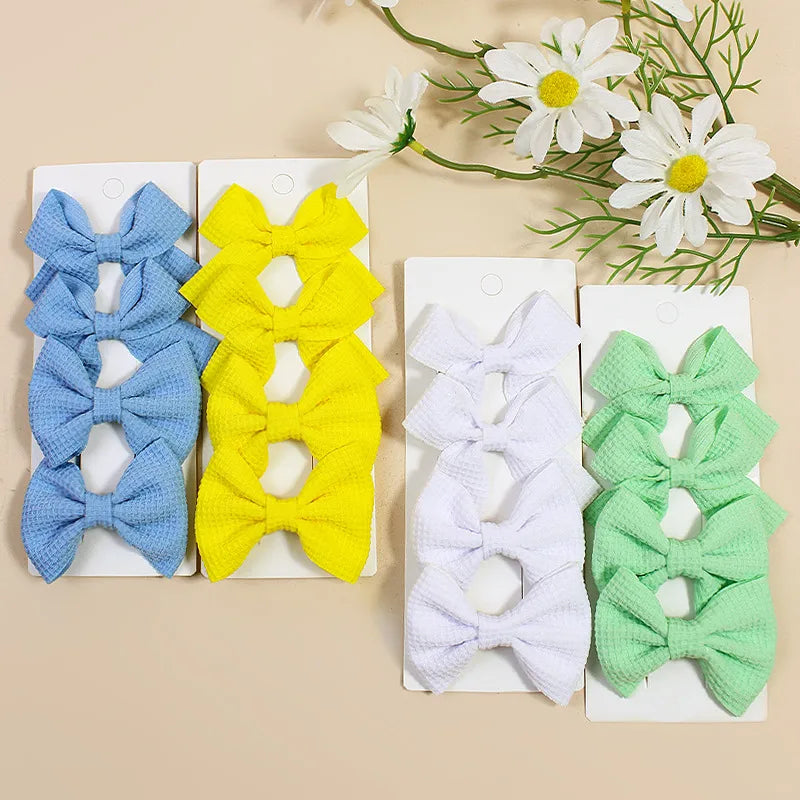 Girl'S Sweet Korean Style Bow Knot Polyester Hair Clip