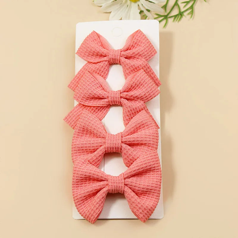 Girl'S Sweet Korean Style Bow Knot Polyester Hair Clip