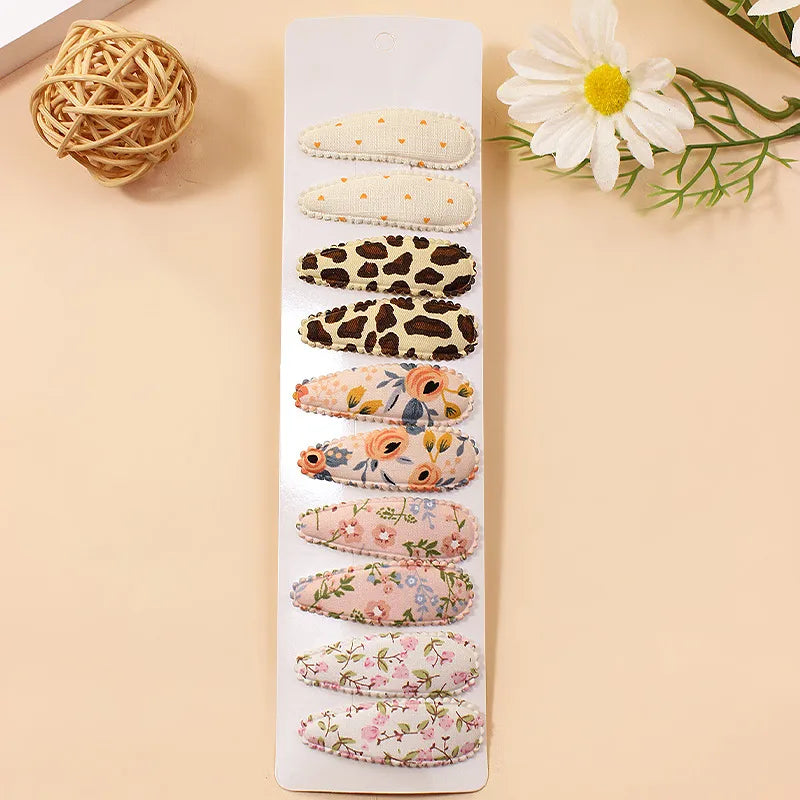 Girl'S Sweet Korean Style Geometric Polyester Rib Hair Clip