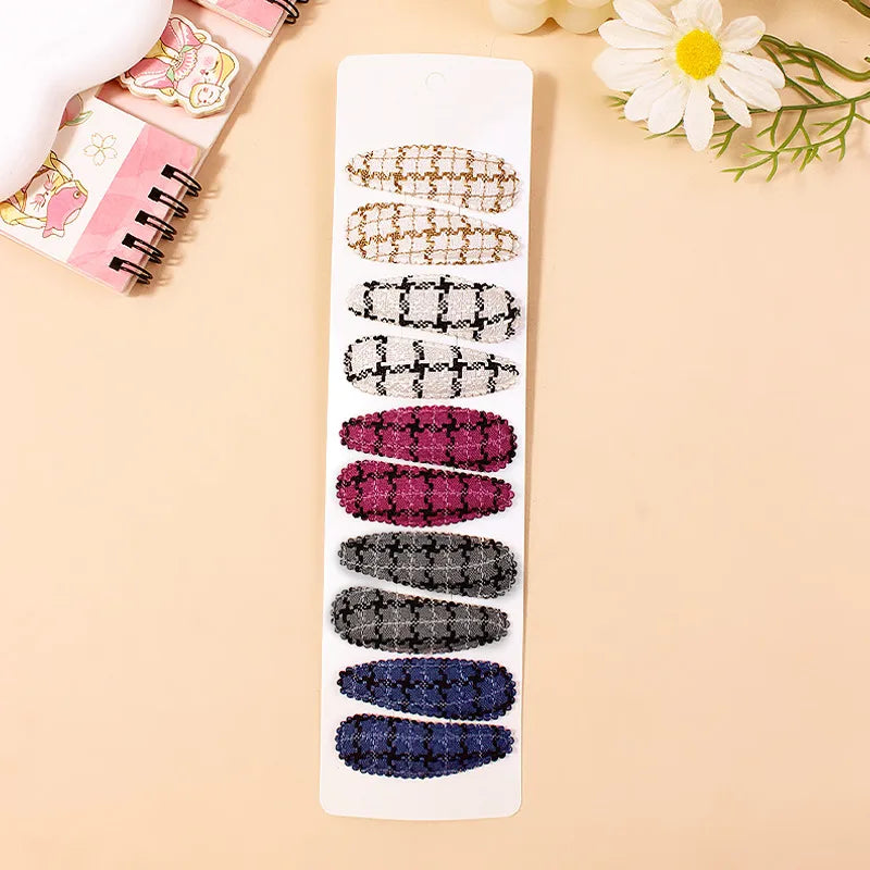 Girl'S Sweet Korean Style Geometric Polyester Rib Hair Clip