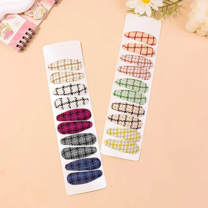 Girl'S Sweet Korean Style Geometric Polyester Rib Hair Clip