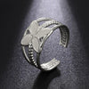 Girlfriends Same Gift Elegant 18k Real Gold Plating Non-fading Four-petal Flower Twine Rope Open Stainless Steel Ring