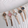 Girls Alloy Band Round Dial Bracelet Chain Watch Leisure Style