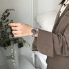 Girls Alloy Band Round Dial Bracelet Chain Watch Leisure Style