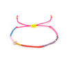 Girls Beaded Natural Freshwater Pearl Bracelet Glass Glaze Geometric Hand Woven