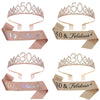 Girls Birthday Crown Shoulder Strap Set Alloy Electroplating Simple Style