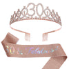 Girls Birthday Crown Shoulder Strap Set Alloy Electroplating Simple Style