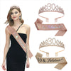 Girls Birthday Crown Shoulder Strap Set Alloy Electroplating Simple Style
