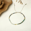 Girls Bohemian Style Handwoven Bracelet With Glass Glaze And Agate Natural Stone Beads Geometric Pattern