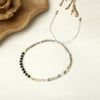 Girls Bohemian Style Handwoven Bracelet With Glass Glaze And Agate Natural Stone Beads Geometric Pattern