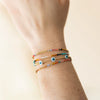 Girls Bracelet Glass Glaze Geometric Handwoven