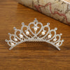 Girls Crown Hair Accessories Alloy Pearl Electroplated Silver Crown Headwear