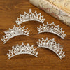 Girls Crown Hair Accessories Alloy Pearl Electroplated Silver Crown Headwear