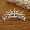 Girls Crown Hair Accessories Alloy Pearl Electroplated Silver Crown Headwear