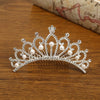 Girls Crown Hair Accessories Alloy Pearl Electroplated Silver Crown Headwear