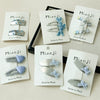 Girls Fabric Handmade Star Bow Hair Clips In Sea Blue And Silver With Rhinestone Bangs And Duckbill Clips