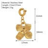 Girls Fashion Marine Life Insect Flower And Grass Series Stainless Steel Pendant Furnace Vacuum Plated