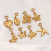 Girls Fashion Marine Life Insect Flower And Grass Series Stainless Steel Pendant Furnace Vacuum Plated