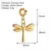 Girls Fashion Marine Life Insect Flower And Grass Series Stainless Steel Pendant Furnace Vacuum Plated