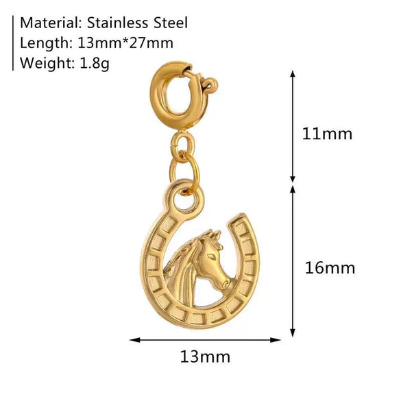 Girls Fashion Marine Life Insect Flower And Grass Series Stainless Steel Pendant Furnace Vacuum Plated