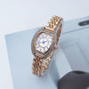 Girls Fashionable Alloy Barrelshaped Bracelet Watch With Mineral Reinforced Glass Mirror And Jewelry Buckle