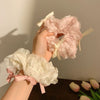 Girls Hair Accessories Mesh Handmade Ballet Bow Ribbon Hair Rope And Hair Ring