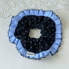 Girls Hair Tie Scrunchie Lace Polka Dot Blue Plaid Handmade