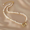 Girls Handmade Natural Freshwater Pearl Bracelet With Heart And Geometric Patterns