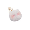 Girls Heart Shaped Plush Cat Keychain Handmade With Golden Chain Buckle