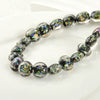 Girls Jewelry Copper Heart Flat Bead Electroplated Foil Glazed Hand Beaded Accessories