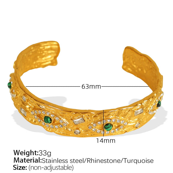 Girls Minimalist Geometric Devil's Eye 316L Stainless Steel Electroplated Bracelet