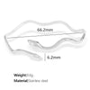 Girls Minimalist Geometric Snake Design 316L Stainless Steel Electroplated Opening Bracelet