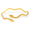 Girls Minimalist Geometric Snake Design 316L Stainless Steel Electroplated Opening Bracelet