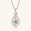 Girls Moissanite Sterling Silver Necklace With Heart And Geometric Patterns Electroplated Highend Design