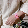 Girls' Plastic Heart And Strawberry Dot Cartoon Watch