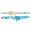Girls Shell Anklet Plastic Resin Geometric Style Starfish Asymmetrical White Gravel Versatile Beads Adjustable