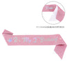 Girls Shoulder Strap Glitter Fabric Hot Stamping Pink Colorful Lettering Birthday Theme