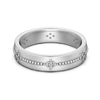 Girls' Stacked Ring Silver Geometric Twist Wave Hollow Electroplated Light Luxury Fashionable