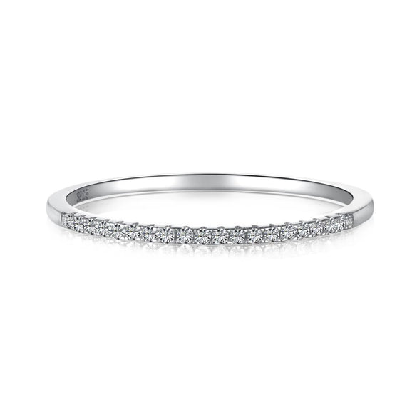 Girls' Stacked Ring Silver Geometric Twist Wave Hollow Electroplated Light Luxury Fashionable