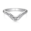 Girls' Stacked Ring Silver Geometric Twist Wave Hollow Electroplated Light Luxury Fashionable
