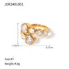 Girls Stainless Steel Open Ring Electroplating Simple Light Luxury Stacked Ring