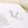 Girls 925 Sterling Silver Diamondshaped Doublerow Highend Electroplated 18K Gold Earrings