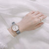Girls Student Watch Alloy Case Pink Canvas Leisure Style