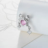 Girls' Titanium Steel Bow Pendant Earrings With Electroplating